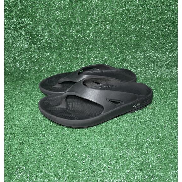 Oofos Ooriginal Recovery Sandals Black Flip Flops Men's Size 8 Women's Size 10 - Picture 5 of 9